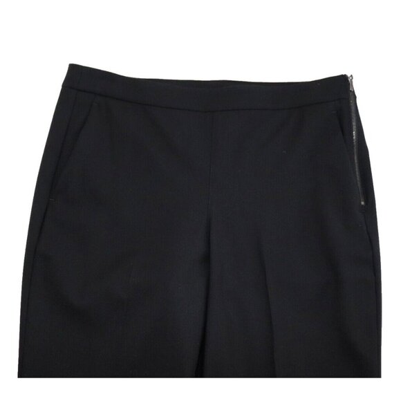 Kit and Ace Womens Size US8 Black Slim Fit Trouser Tapered Side-Zip Wool Pant - Picture 1 of 7